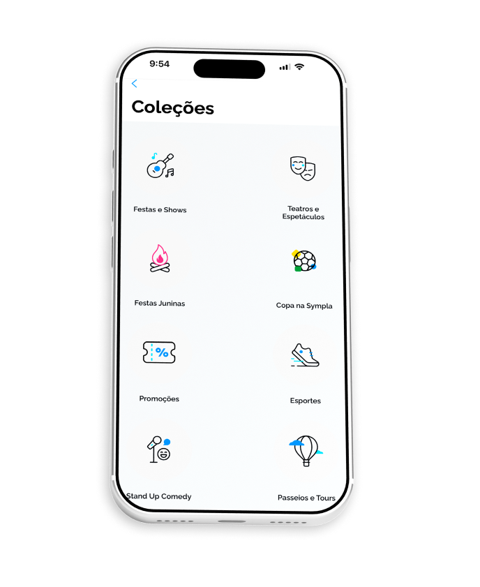 App Sympla Coleções
